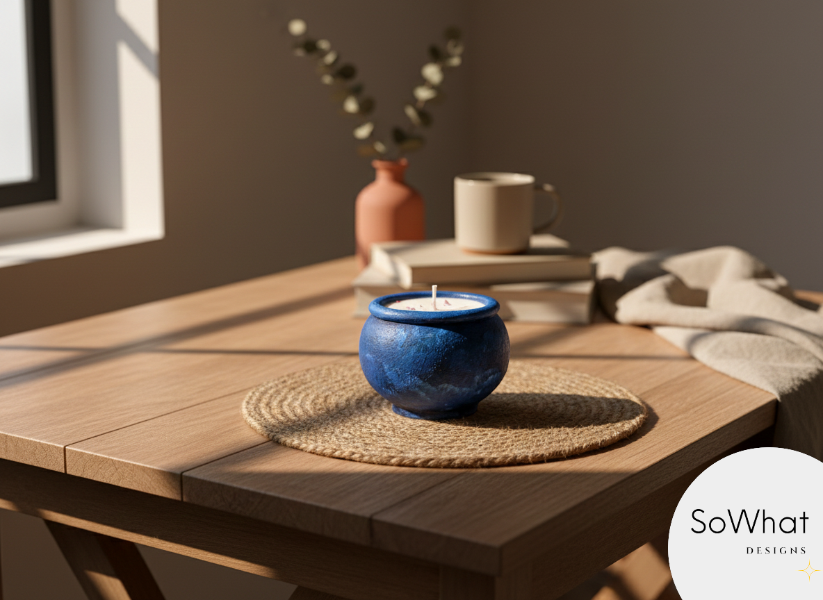 Pot Candle - Azure Serenity