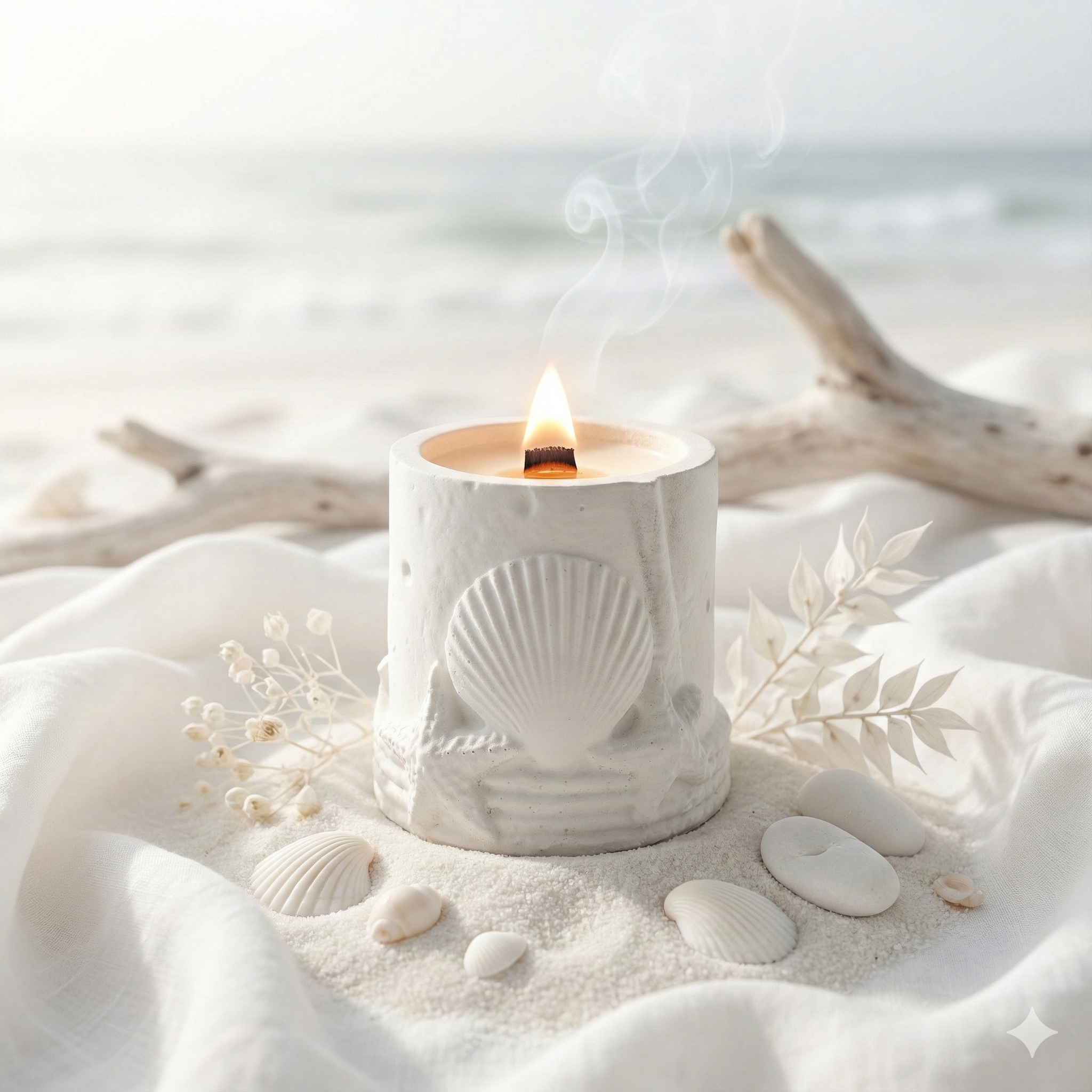 Sculptural Candle - Coastal Echo