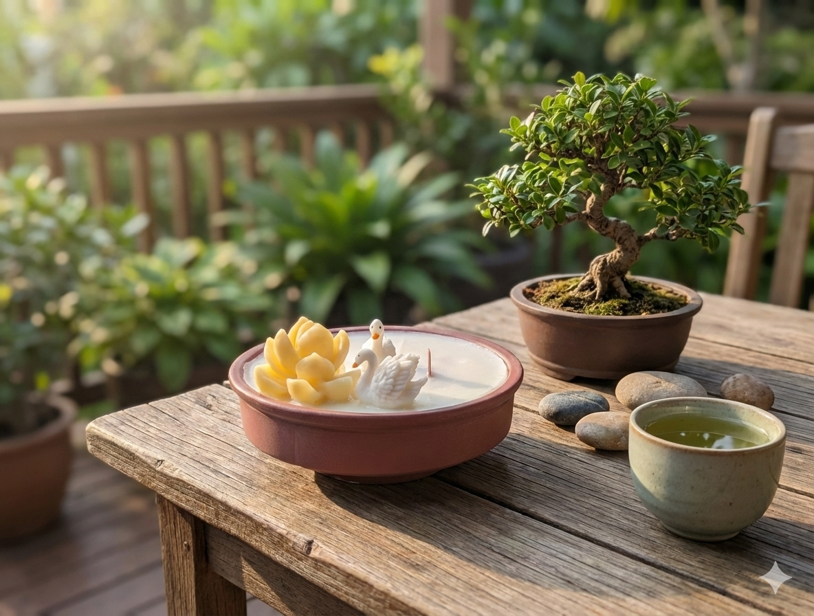 Sculptural Candle - Lotus Bloom