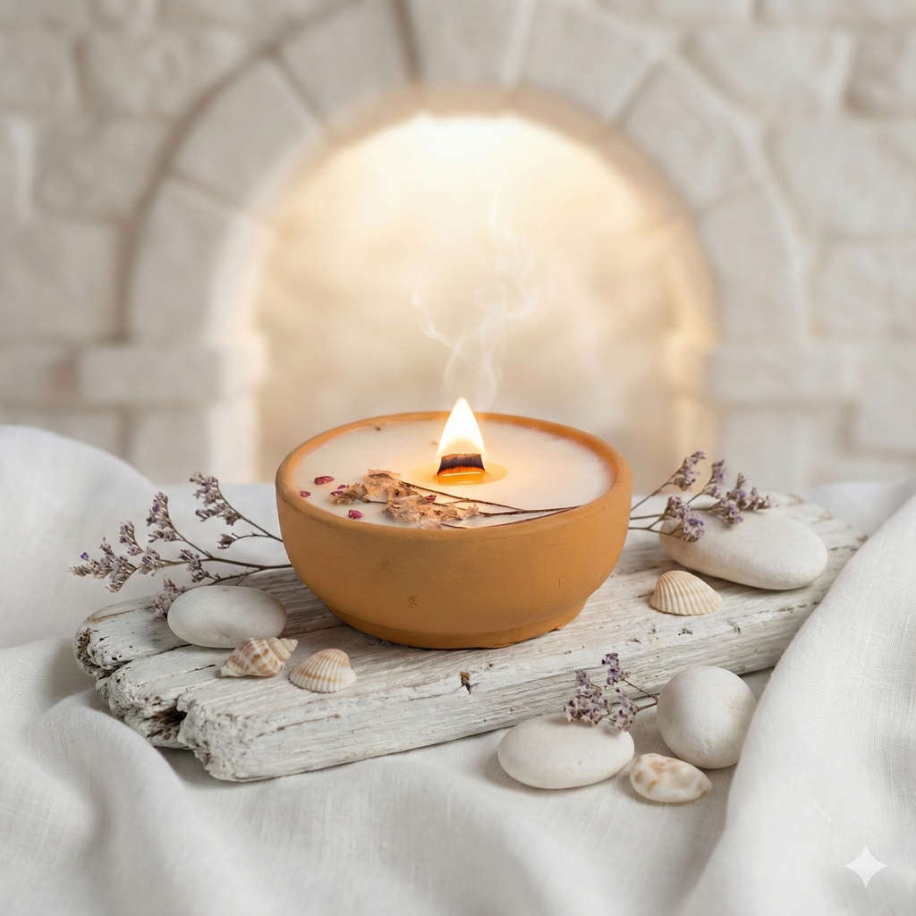 Pot Candle - Golden Bloom