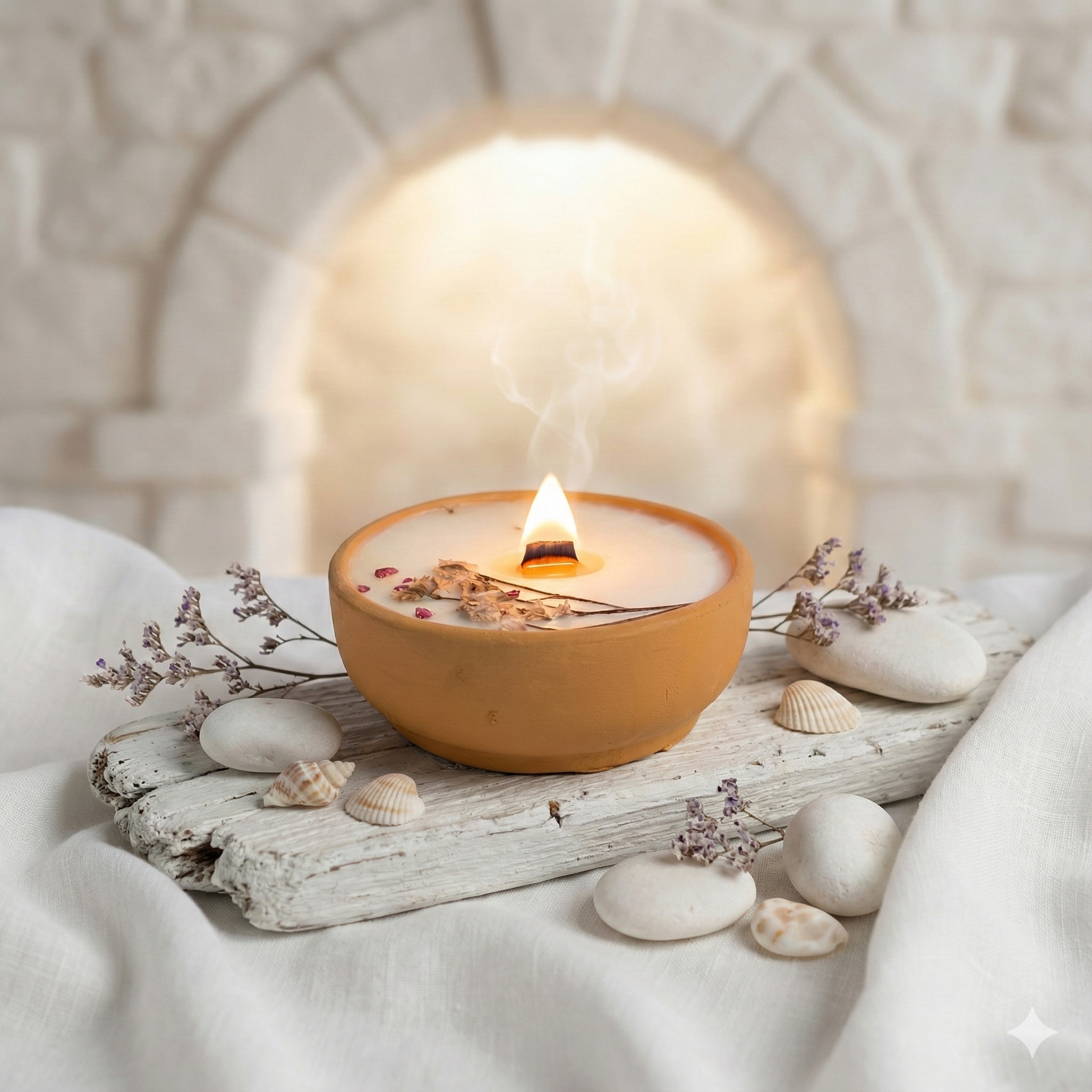 Pot Candle - Golden Bloom