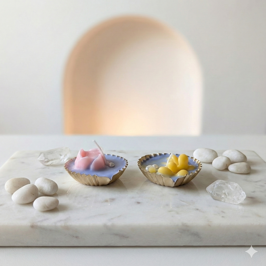 Sculptural Candle - Aurora Bloom