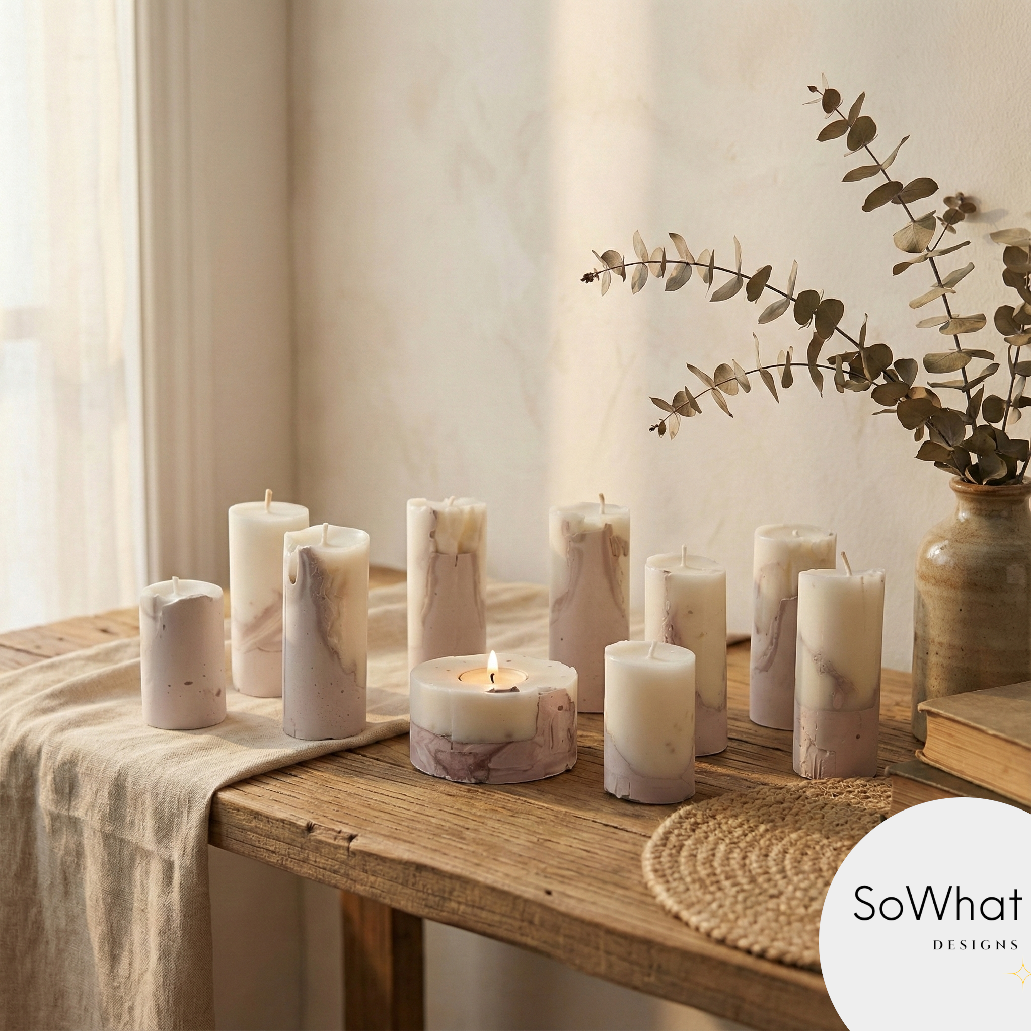 Pillar Candle - Stone & Ash