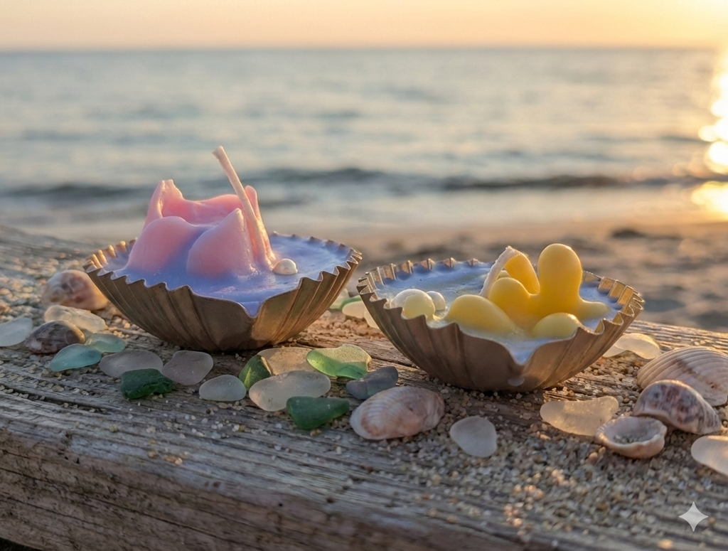 Sculptural Candle - Aurora Bloom