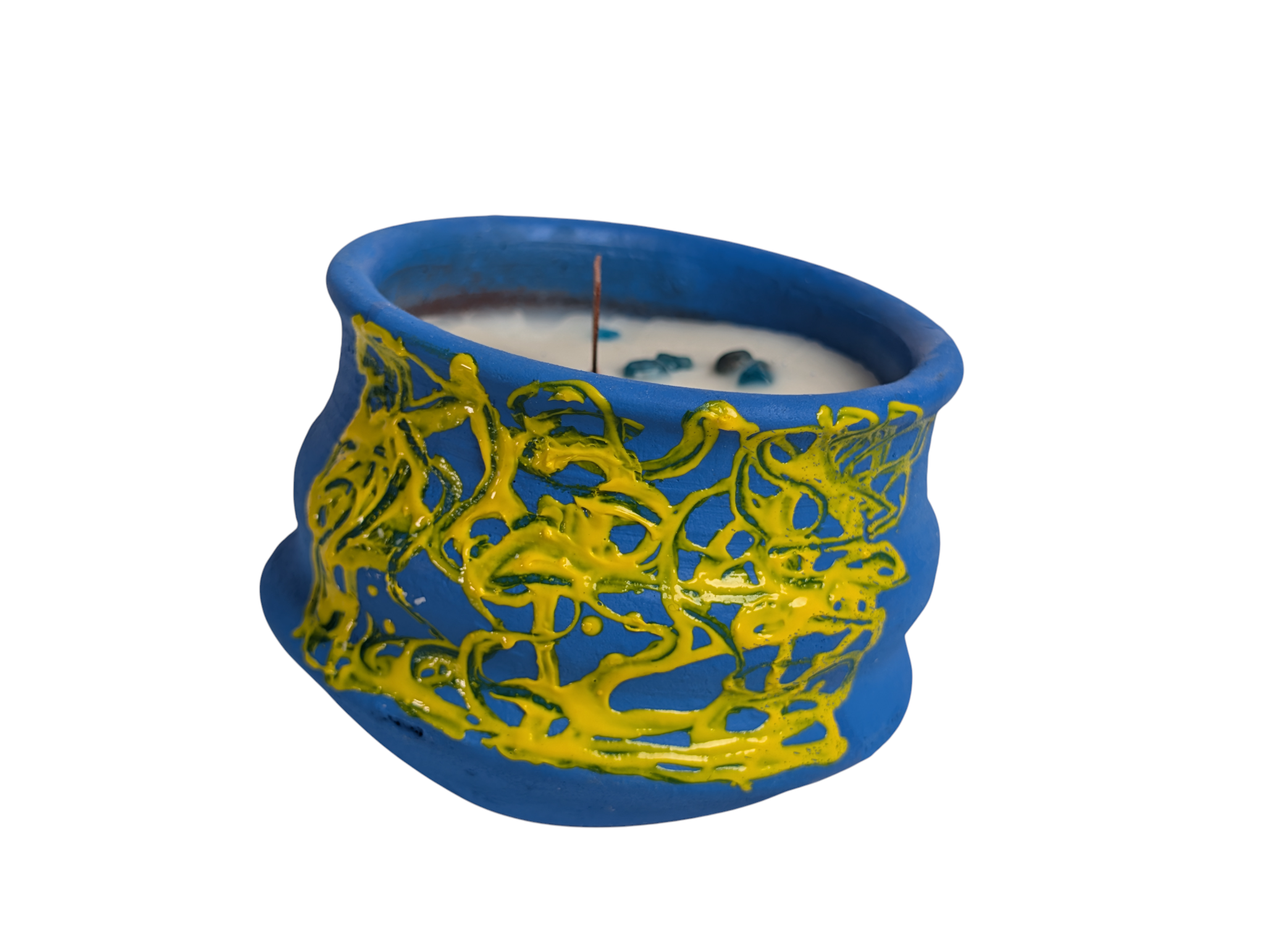 Pot Candle - Azure Bloom