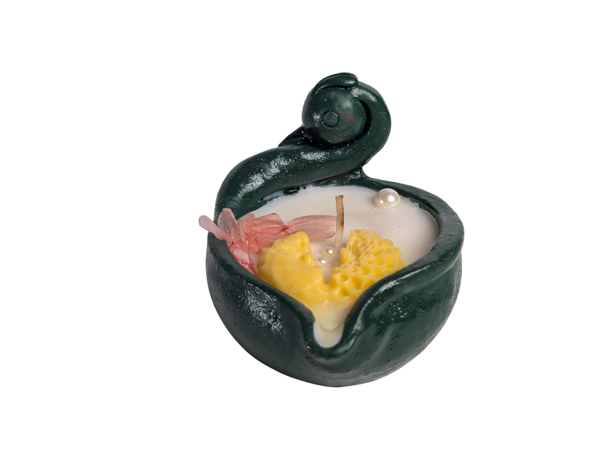 Sculptural Swan Candle - Verdant Grace