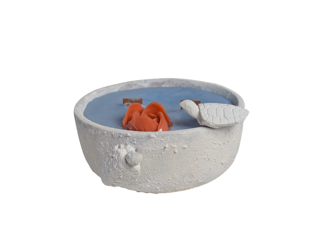 Figurine Candle - Azure Bloom