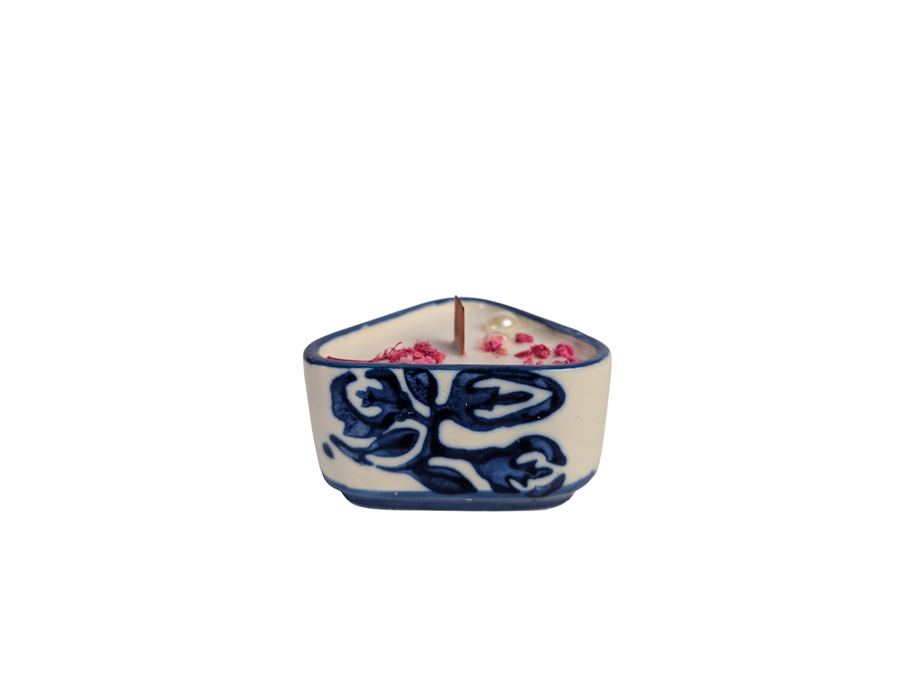 Ceramic Container Candle - Azure Bloom
